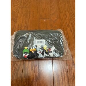 Loungefly Looney Tunes Fanny Pack Waist Bag Black Marvin Bugs Daffy Tweety New